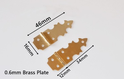 Small Decorative Half Leaf Strap Hinge (pair)